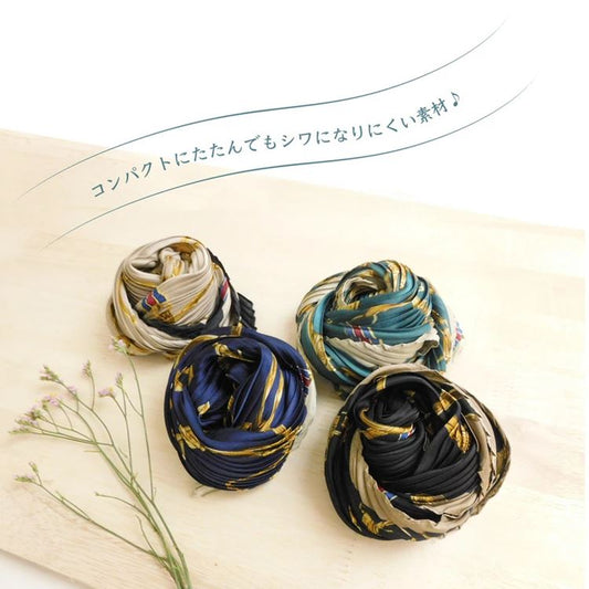 21206 プリーツ加工ベルト柄スカーフ